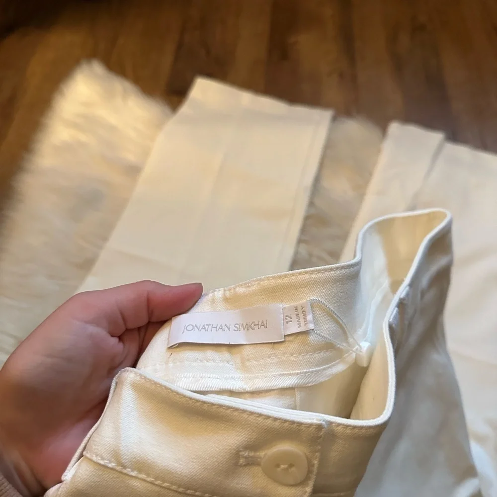 JONATHAN SIMKHAI Jesslyn Pant In Cream